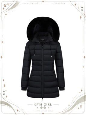 Women's Waterproof Long Hooded Down Parka Jacket Fur Collar Winter Coat